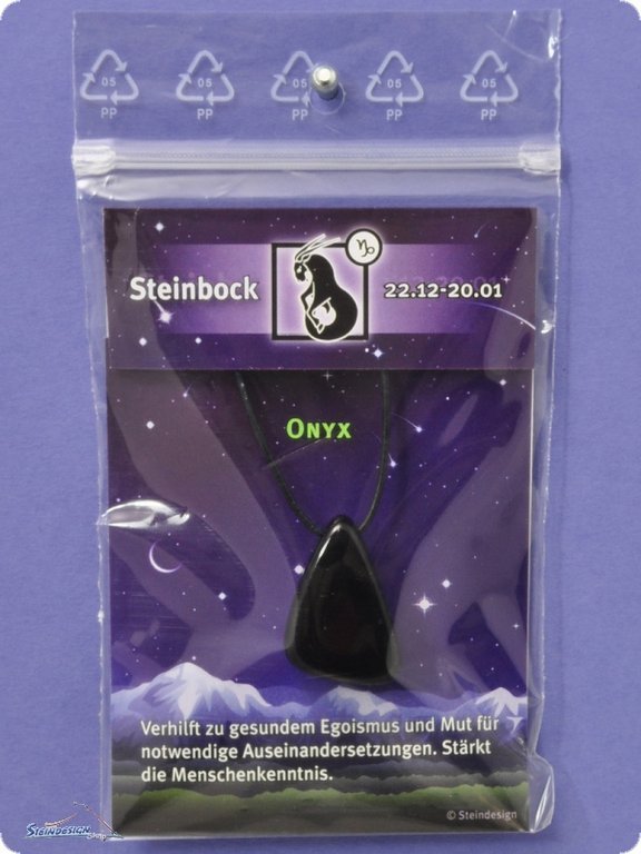 Sternzeichen Anhänger "Steinbock" Onyx