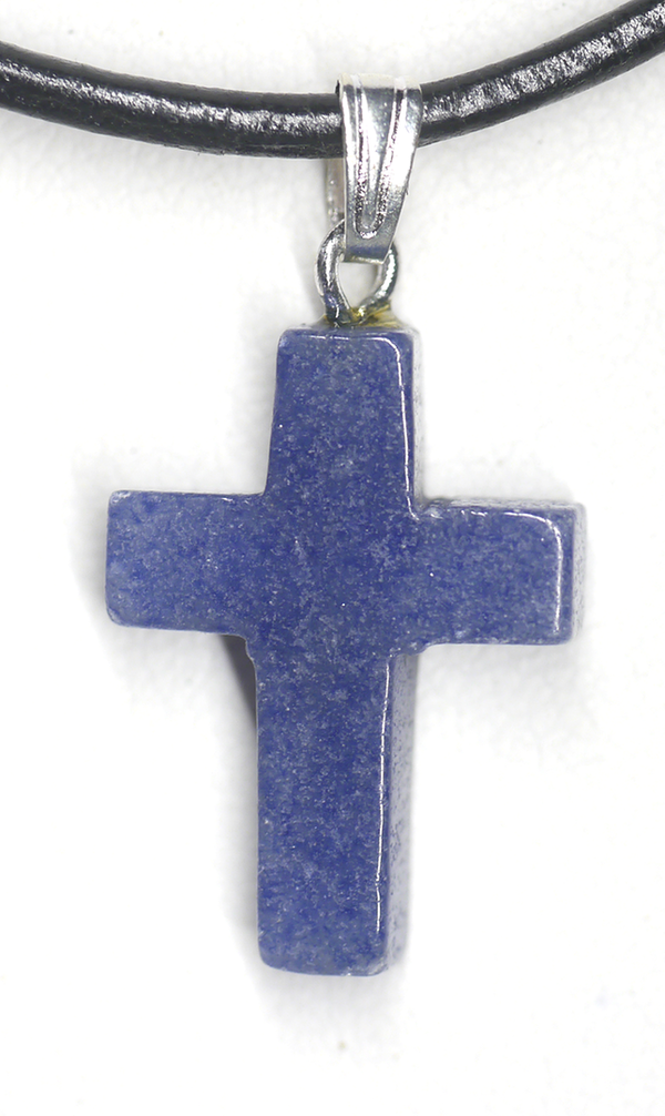 Blauquarz Kreuz Anhänger