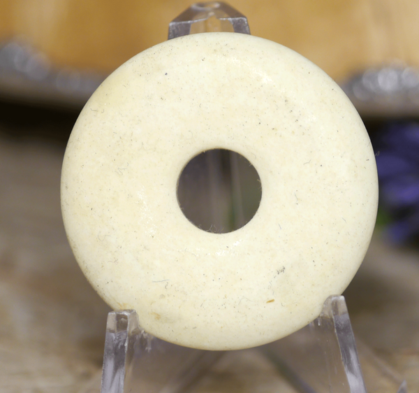 Zitronenchrysopras Donut, 30mm, matt, Nr.1